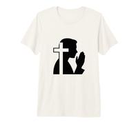 Praying Figure with Cross Design for Faith Lovers for Easter Premium T-Shirt