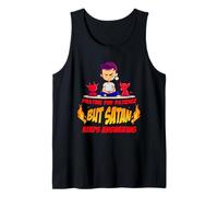 PRAYING FOR PATIENCE BUT SATAN KEEPS ANSWERING Tank Top