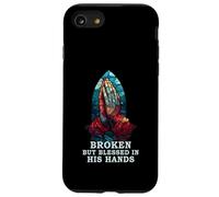 Praying Hand Stained Glass Broken But Blessed Religious Case for iPhone SE (2020) / 7/8