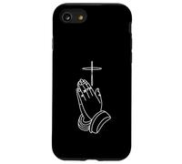 Praying Hands and Cross Minimal Christian Case for iPhone SE (2020) / 7 / 8