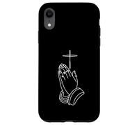 Praying Hands and Cross Minimal Christian Case for iPhone XR