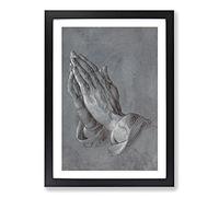 Praying Hands by Albrecht Durer Framed Print | A2 Black Framed Wall Art | Ready to Hang | Modern Nature Picture | Living Room Bedroom Lounge Office