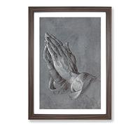 Praying Hands by Albrecht Durer Framed Print | A2 Walnut Framed Wall Art | Ready to Hang | Modern Nature Picture | Living Room Bedroom Lounge Office