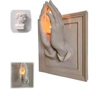 Praying Hands Candle Holder, A Perfect Blend of Warmth And Wishes, 3D Praying Hands Wall Sconce, for Candlesticks, Home, Office, Church (White)