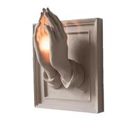 Praying Hands Candle Holder, Prayer Hands Candle Holder, A Perfect Blend of Warmth and Wishes, Table Figurine for Home Decoration, Warmth and Hope (White)
