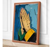 Praying Hands Canvas Wall Art Print 18x12 Inch