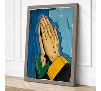 Praying Hands Canvas Wall Art Print 18x12 Inch
