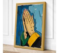 Praying Hands Canvas Wall Art Print 24x16 Inch