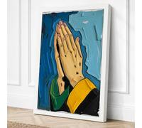 Praying Hands Canvas Wall Art Print 30x20 Inch
