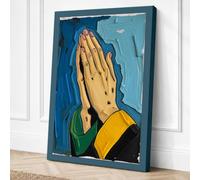 Praying Hands Canvas Wall Art Print 30x20 Inch