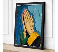 Praying Hands Canvas Wall Art Print 36x24 Inch