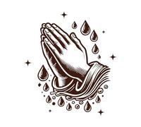 Praying Hands Prayer Hand Clipart Design Sublimation Vinyl Art Sticker 54.6x61.9cm Removable Without Leaving Glue Coffee