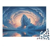 Praying Hands Recycled Paper Jigsaw Puzzle 1000 Piece Cloud Tunnel Memory Improvement Party Game 52x38cm/1000pcs