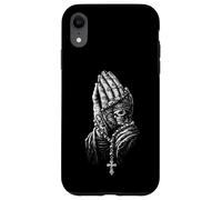 Praying Hands With Rosary Vintage Spiritual Gothic Art Case for iPhone XR