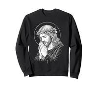Praying Jesus Graphic Design for Church Lovers Faith Sweatshirt