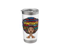 Praying Juneteenth Prayer Black Girl Magic Melanin Sista Stainless Steel Insulated Tumbler