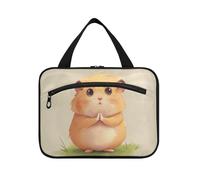 Praying Little Hamster Hanging Hanging Travel Toiletry with Hook, Designer Accessories Makeup Bag for car for Women Must Vacation envase para Perfume de L