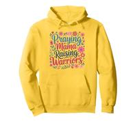 Praying Mama Raising Warriors Faith Christian Mom Floral Pullover Hoodie