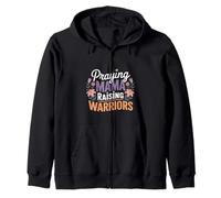 Praying Mama Raising Warriors Faith Motherhood Mother ---- Zip Hoodie