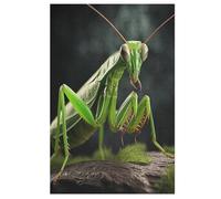 Praying Mantis 1000 Pieces Wooden Jigsaw Puzzle for Adults Puzzles Brain Exercise Challenge High Difficulty Game Gift for Kids Children Jigsaws （78×53cm）