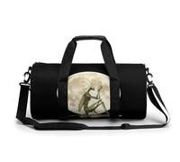 Praying Mantis and Moon Gym Duffel Bag Sports Shoulder Backpack Travel Weekender Handbag for Men Women