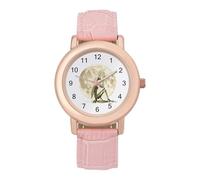 Praying Mantis and Moon Wrist Watches for Women Men Quartz Stainless Steel Watch Easy to Read