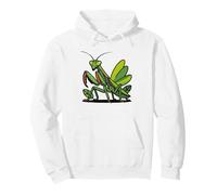 Praying Mantis Botanical Illustration Exotic Insect Keeper Pullover Hoodie