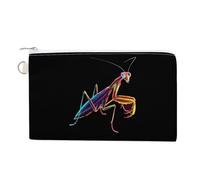 Praying Mantis Bug Coin Purse Cute Change Pouch Wallet Clutch Bag with Zip