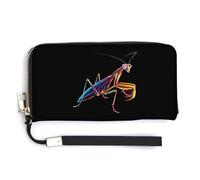 Praying Mantis Bug Womens Wristlet Wallet Leather Long Purse Card Holder Clutch Handbag
