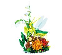 Praying Mantis Flowers Building Block Set, 753 PCS Insect Collection Flower Bonsai Building Kit, Animals Bugs Insect Collection Display Model for Kids Adults Home Decoration, Gift for Nature Lovers