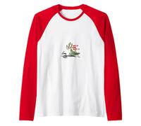 Praying Mantis Illustration Dark Humor Insect Artwork Raglan Baseball Tee
