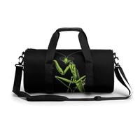 Praying Mantis in Glasses Funny Large Gym Bag Novelty Lightweight Sports Duffel Bags Travel Tote Luggage Handbags 17.5 * 9 * 9 Inches