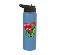 Praying Mantis in Love Dont Lose Your Head Insects Bugs Stainless Steel Insulated Water Bottle