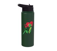 Praying Mantis in Love with her Partner Insects Mantids Stainless Steel Insulated Water Bottle