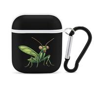 Praying Mantis Indonesia Earphone Case Cover Compatible with AirPods 1&2 Shockproof Bluetooth Headset Case White-style
