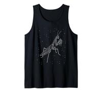 Praying Mantis Insect Constellation Animal Line Art Geometri Tank Top