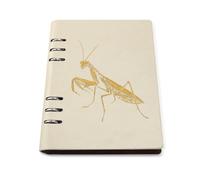 Praying Mantis Insect Leather A5 Binder Notebook Refillable Travel Journal with 90 Sheets Personal Planner for Women Men