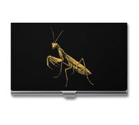 Praying Mantis Insect Metal Business Card Holder Name Cards Case