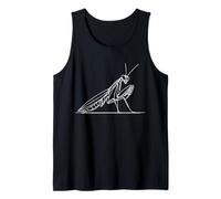 Praying Mantis Line Art Insect Illustration Tank Top