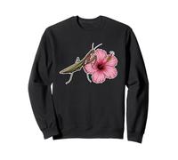 Praying Mantis on Hibiscus Flower Design Sweatshirt