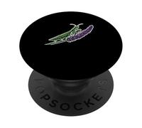 Praying Mantis on Lavender Flower Design PopSockets Adhesive PopGrip