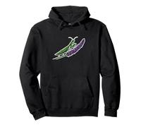 Praying Mantis on Lavender Flower Design Pullover Hoodie