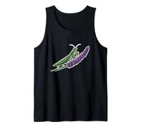 Praying Mantis on Lavender Flower Design Tank Top
