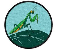 Praying Mantis Patch Embroidered Iron on Patches for Clothes Backpacks Bags Jeans Jackets Size 3" ID45095