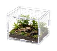 Praying Mantis Terrarium, Transparent Escape Proof Ventilated, Jumping Spiders Habitat Breeding Box for Reptiles, Tarantulas, Frogs, Hermit Crabs, Snakes, Lizards, Iguanas and Turtle