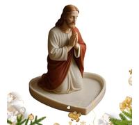 Praying Mary Rosary Holder | Prayer Beads Storage Rack | Vintage Catholic Rosary Holder for Desktop Bookshelf Nightstand Study Home Living Room Bedroom