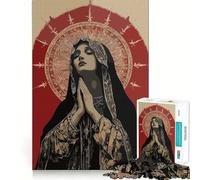 Praying Mary with Halo for Adults 1000 Piece Jigsaw Puzzle Pure Logic Toy Peaceful Time Sharp Cut Heartfelt Gift (50x75cm)