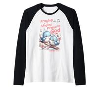 Praying & Singing Praise to God Raglan Baseball Tee