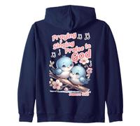 Praying & Singing Praise to God Zip Hoodie