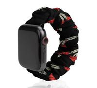 Praying Skeleton Hands Scrunchie Watch Bands Soft Elastic Replacement Wristband Compatible with Apple Watch 38mm/40mm